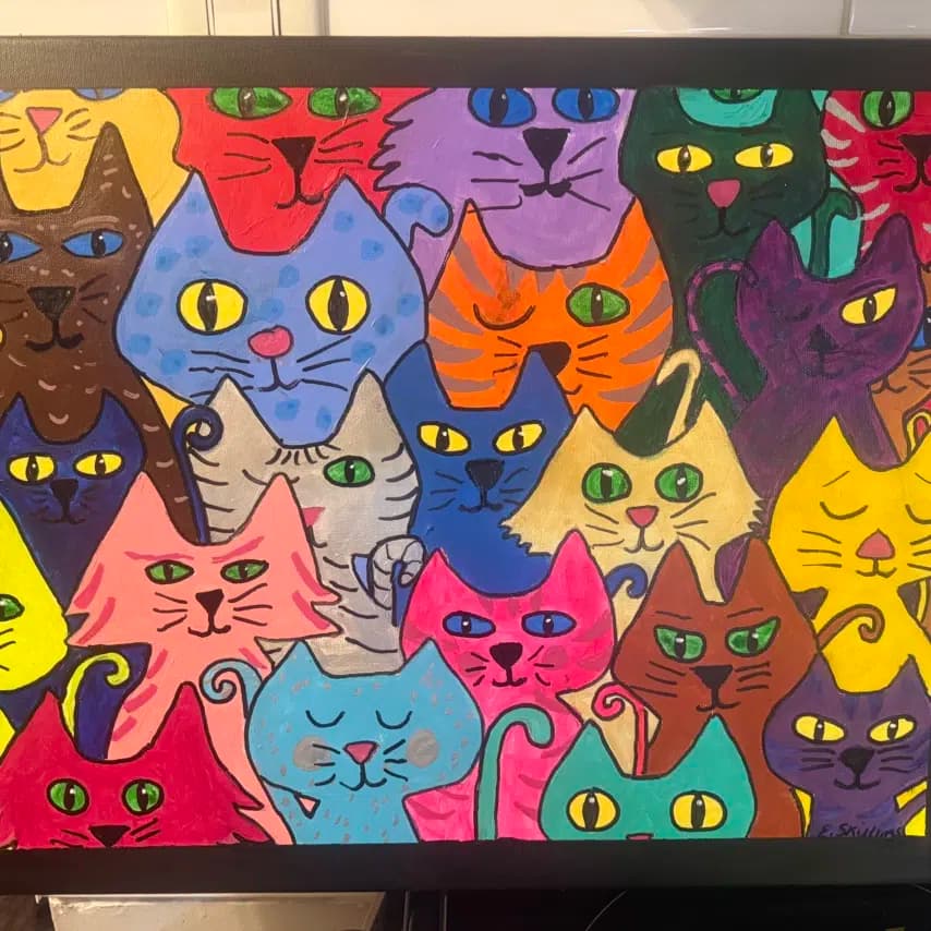 读者投稿的猫咪画作