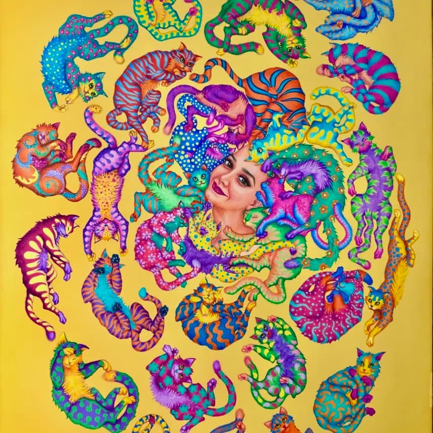 读者投稿的猫咪画作